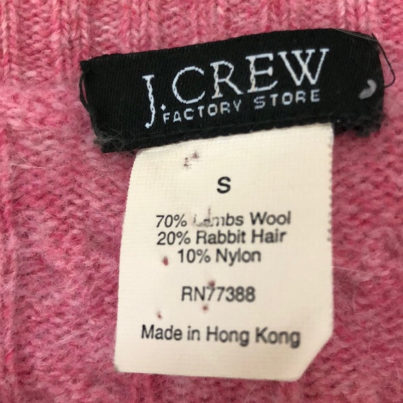 J. Crew Factory pink cable knit crew neck sweater - Picture 8 of 8